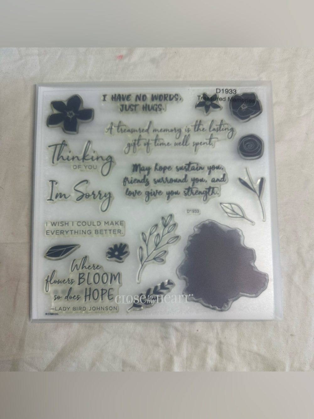 Close To My Heart D1933 Treasured Memories Acrylic Stampset